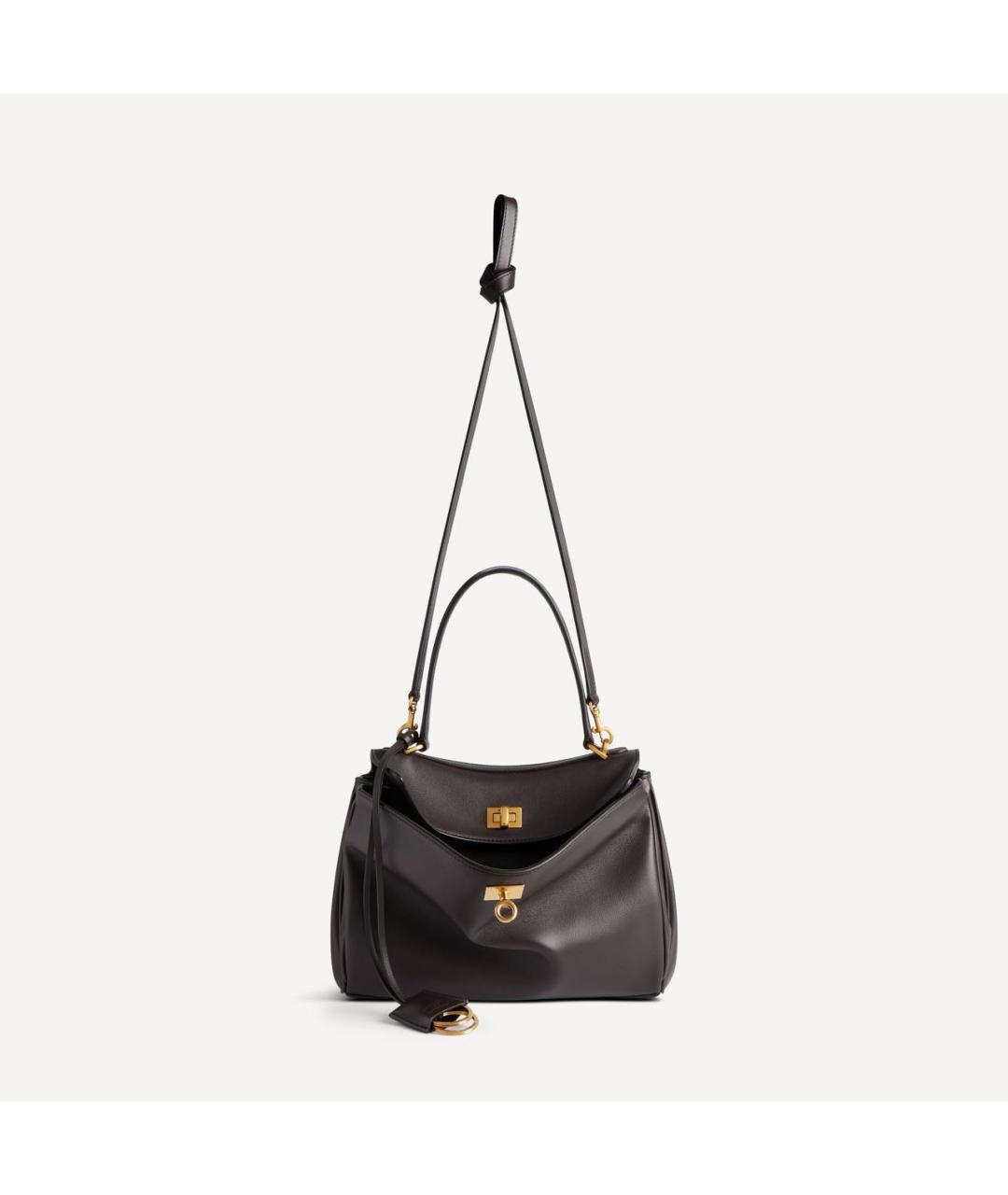 BALENCIAGA Коричневая кожаная сумка тоут, фото 3