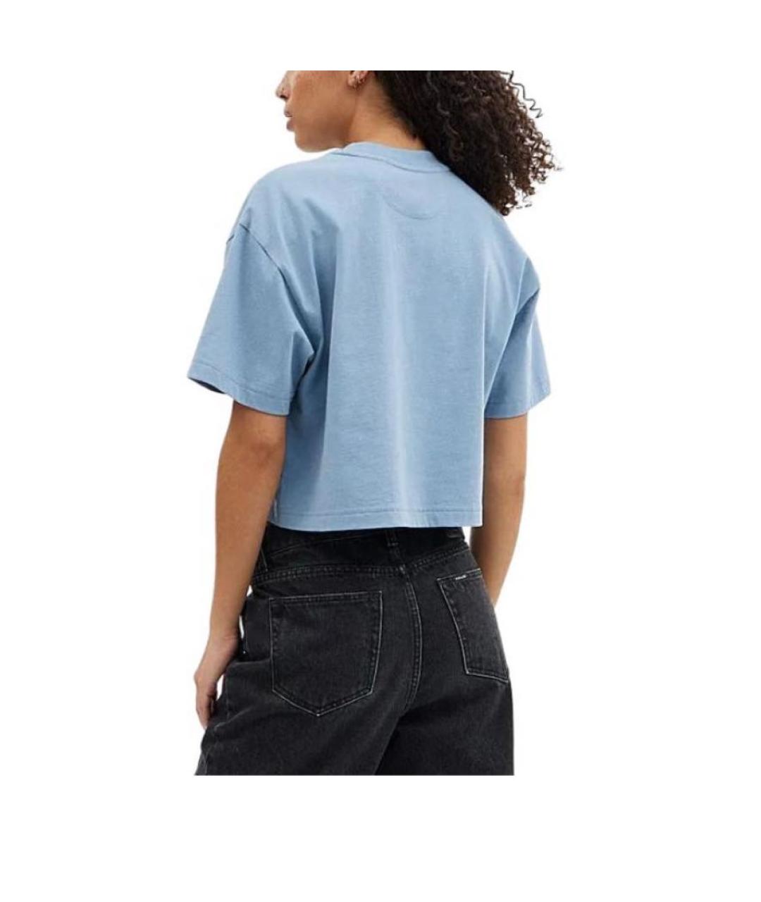 COACH Голубая хлопковая футболка, фото 4