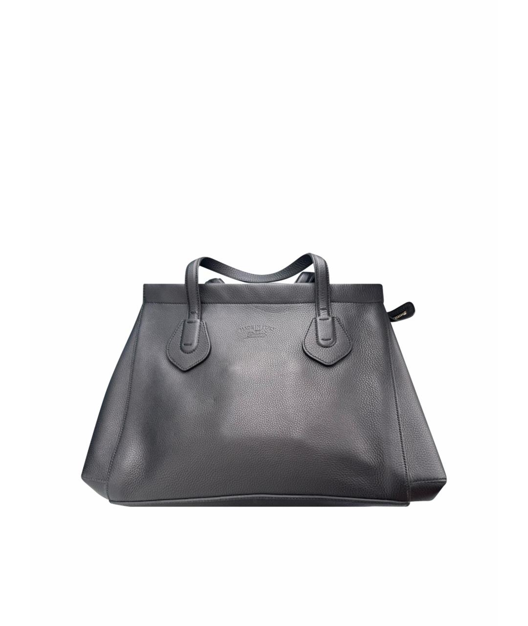 GUCCI Черная кожаная сумка тоут, фото 1