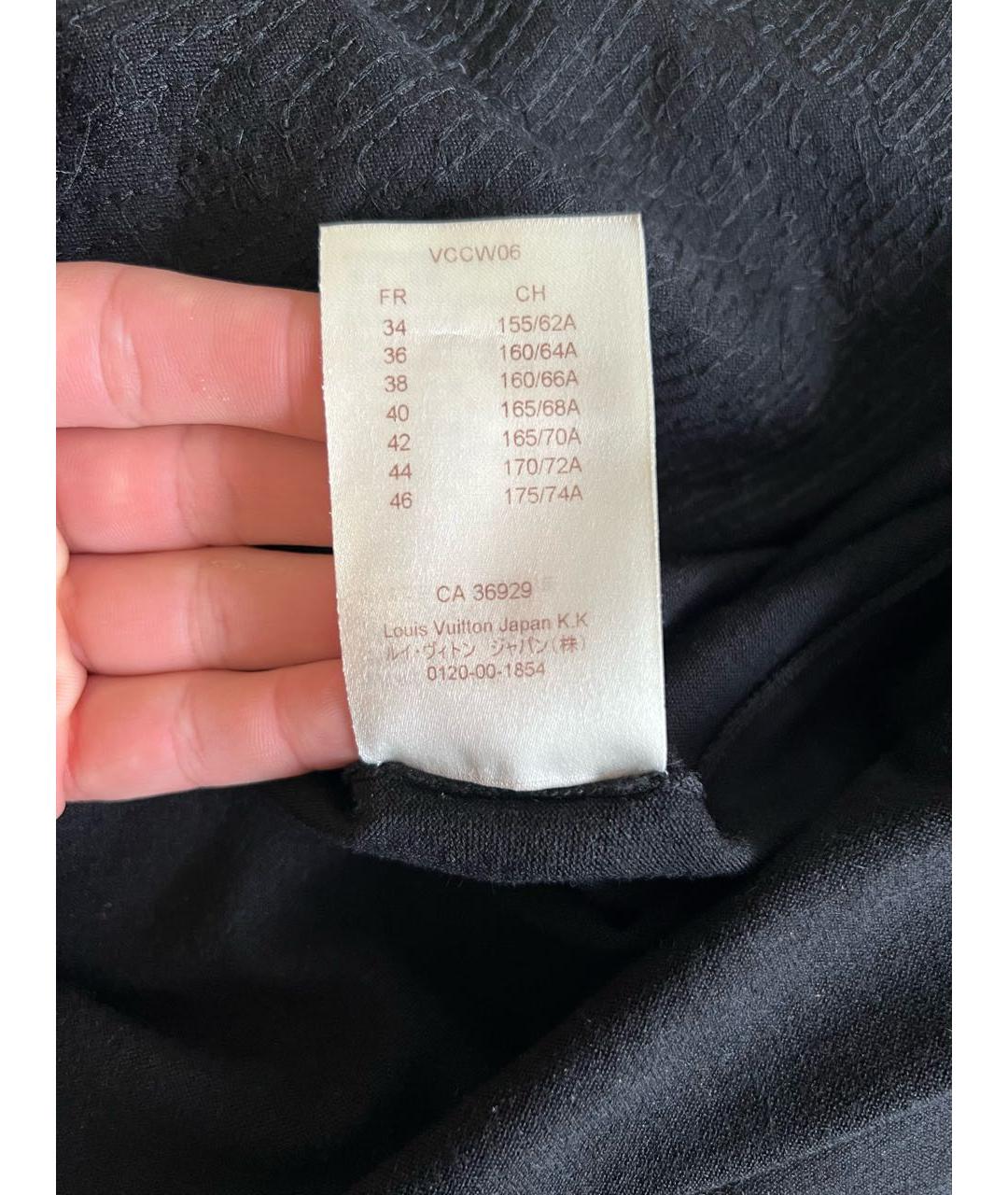 LOUIS VUITTON Черное кашемировое вечернее платье, фото 8