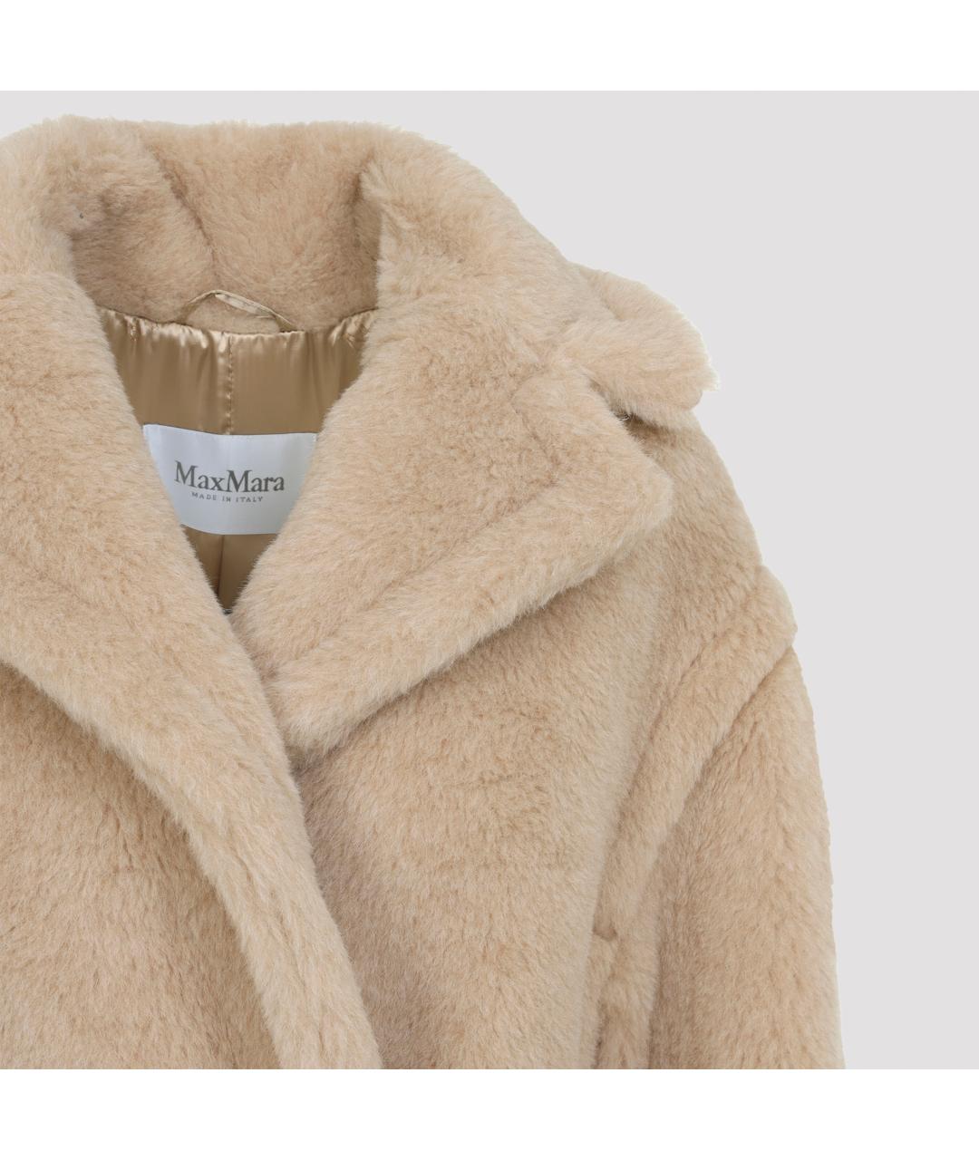 MAX MARA Бежевое шерстяное пальто, фото 4