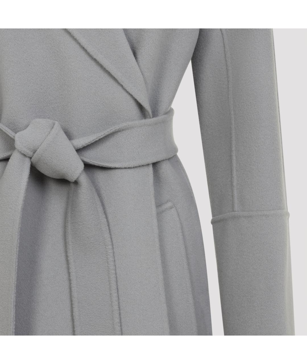 'S MAX MARA Серое шерстяное пальто, фото 4