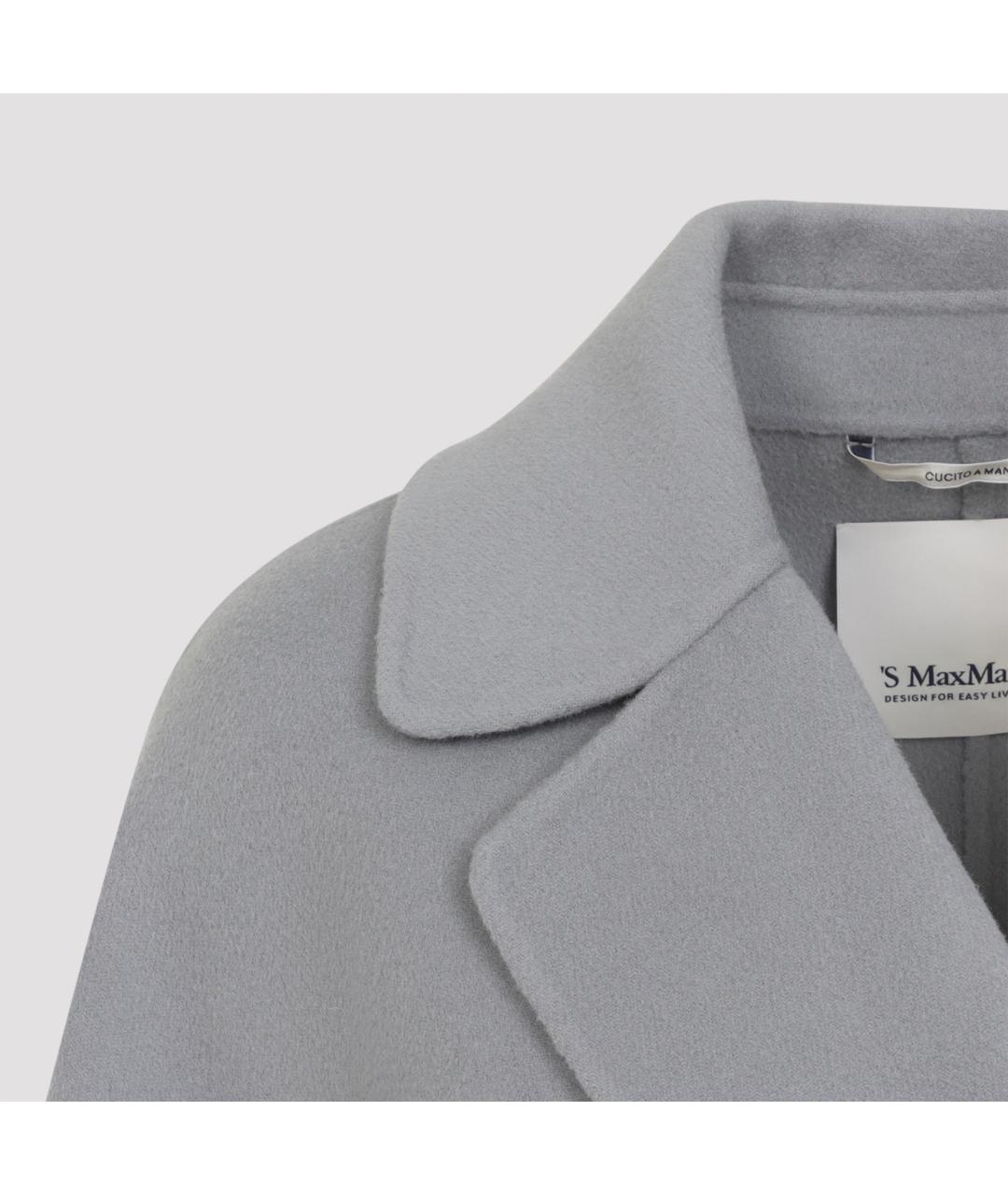 'S MAX MARA Серое шерстяное пальто, фото 5