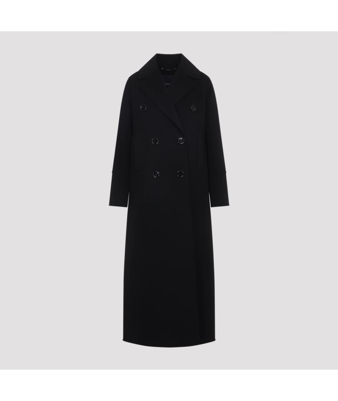 'S MAX MARA Черное шерстяное пальто, фото 2