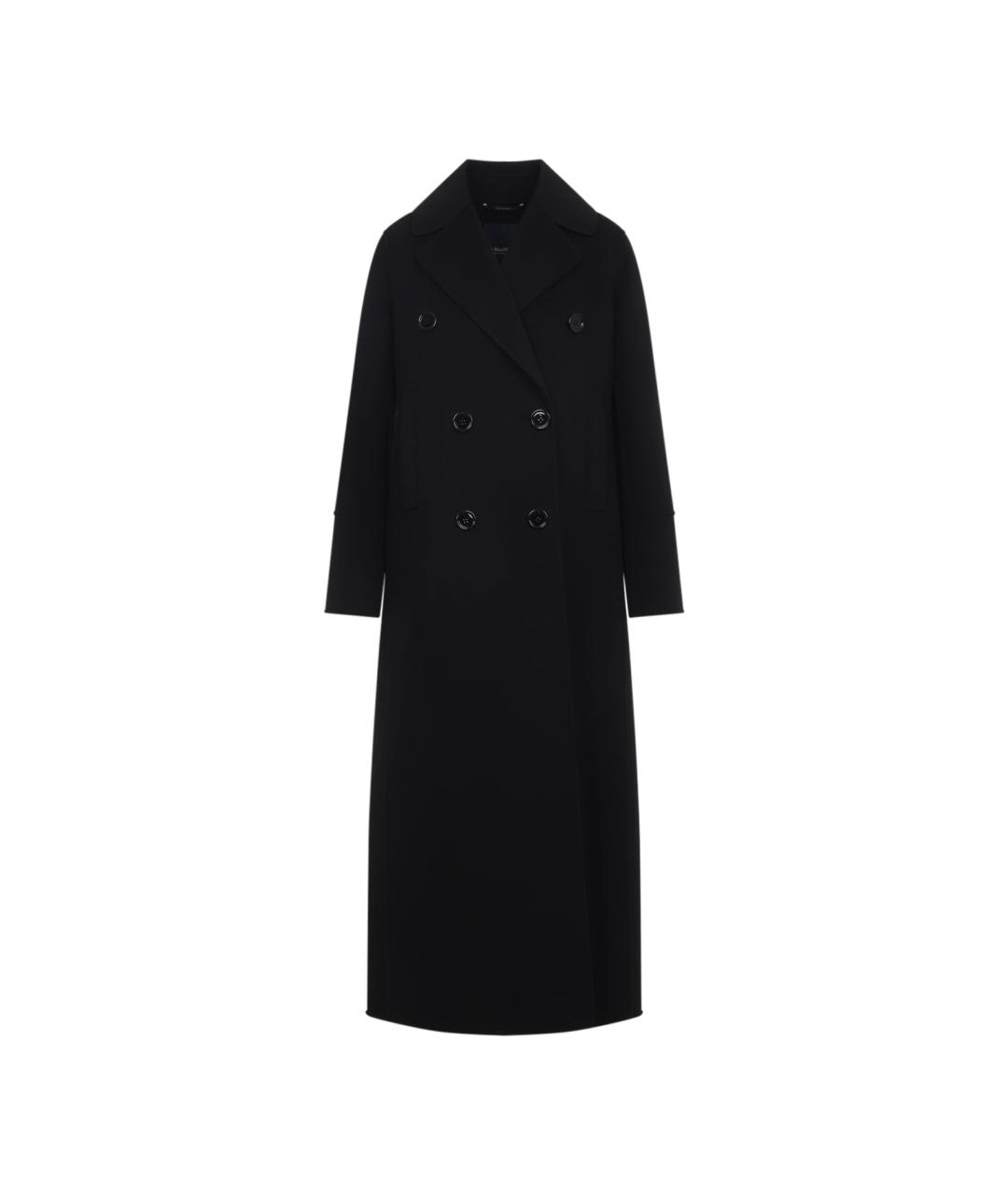 'S MAX MARA Черное шерстяное пальто, фото 1