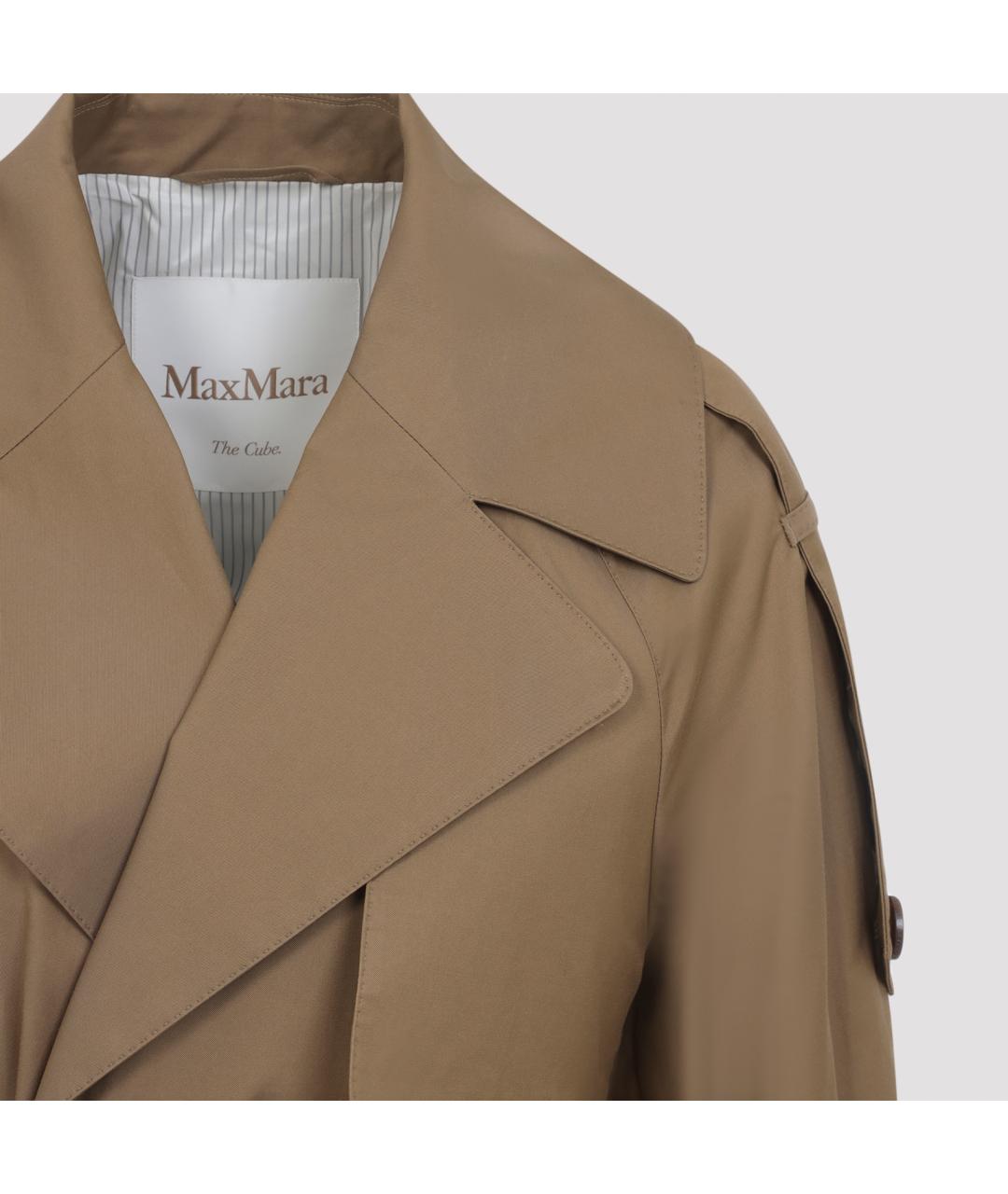 MAX MARA Бежевый хлопковый тренч/плащ, фото 5