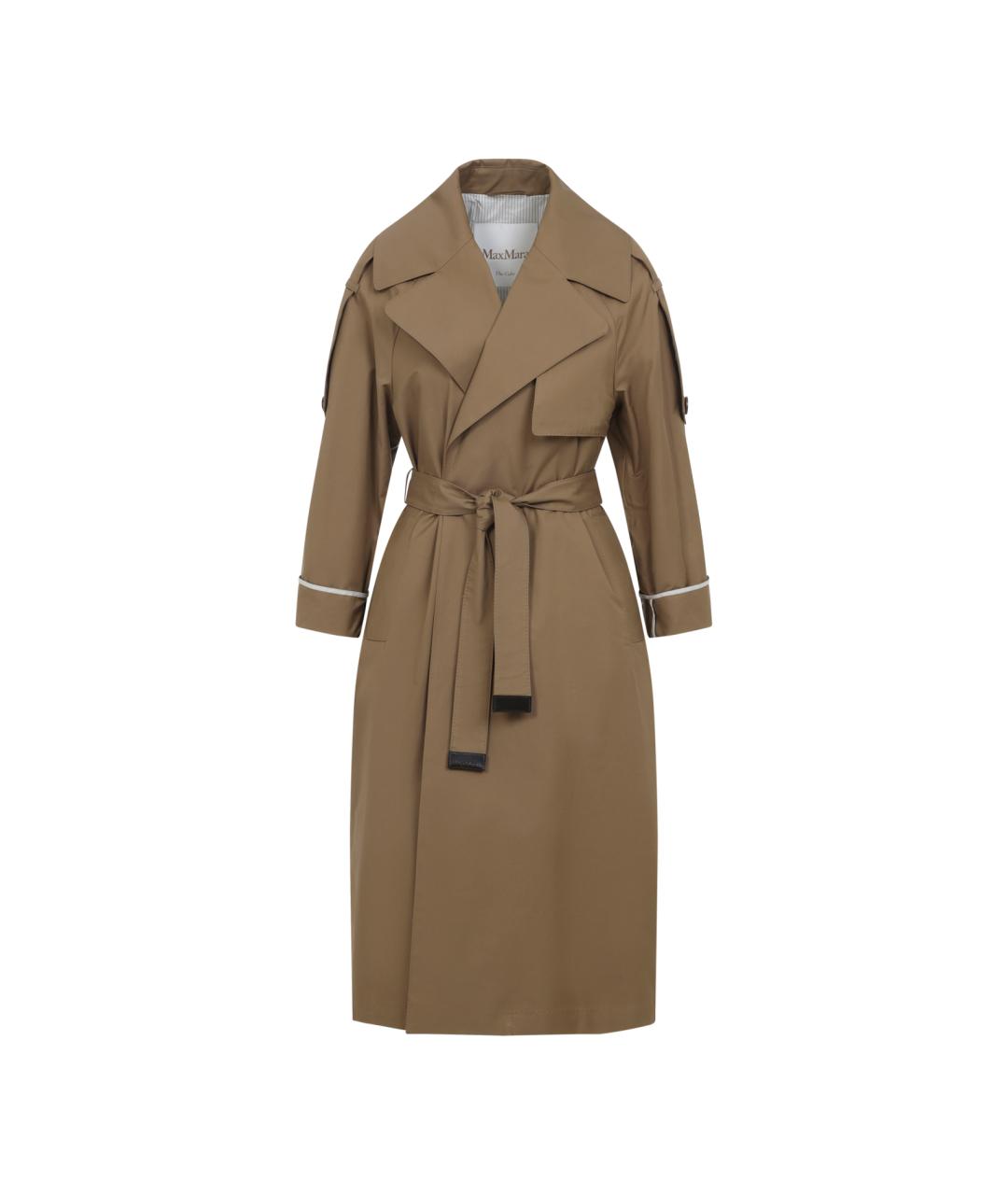 MAX MARA Бежевый хлопковый тренч/плащ, фото 1