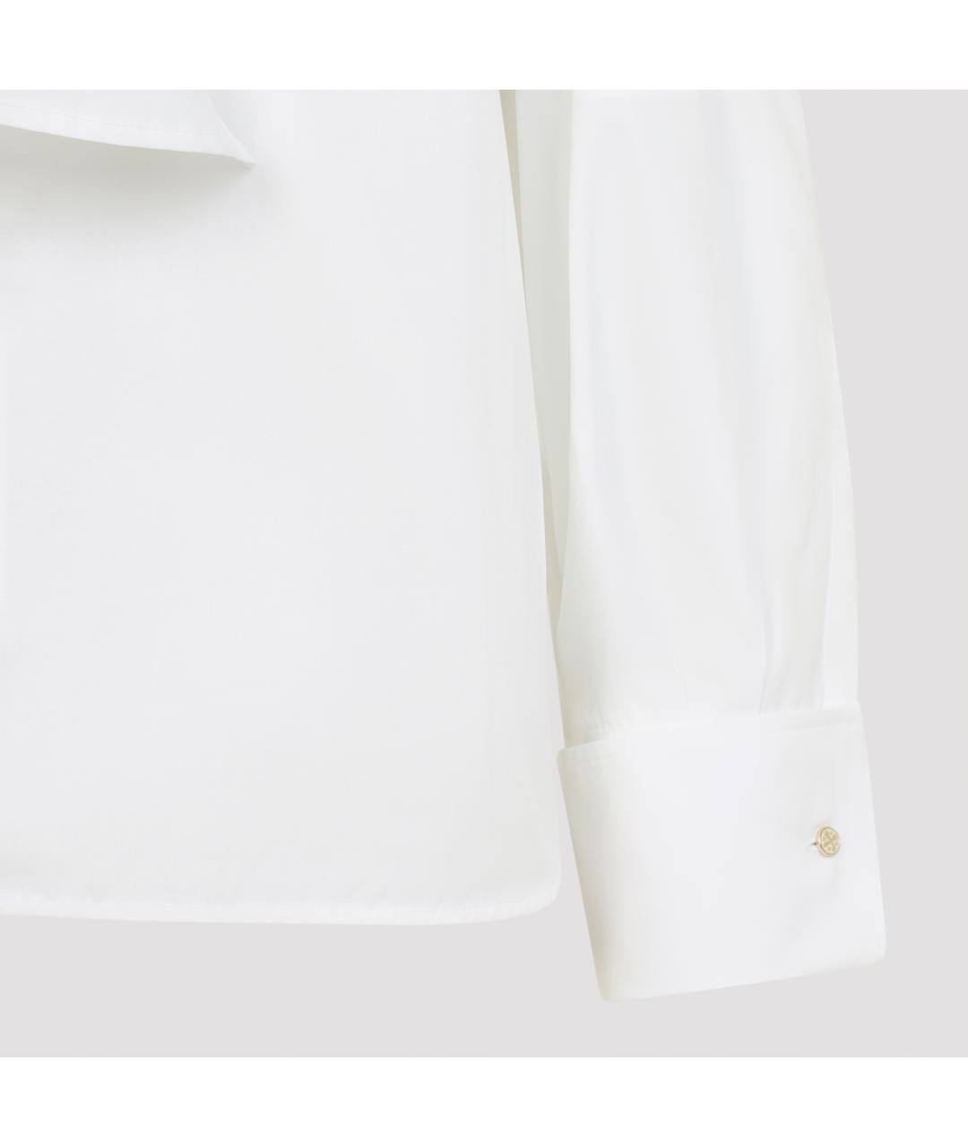 MAX MARA Белая хлопковая блузы, фото 3