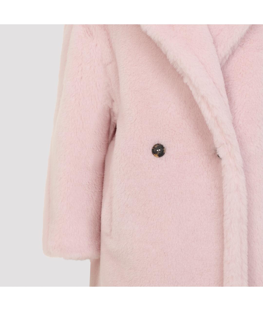 MAX MARA Розовое шерстяное пальто, фото 3