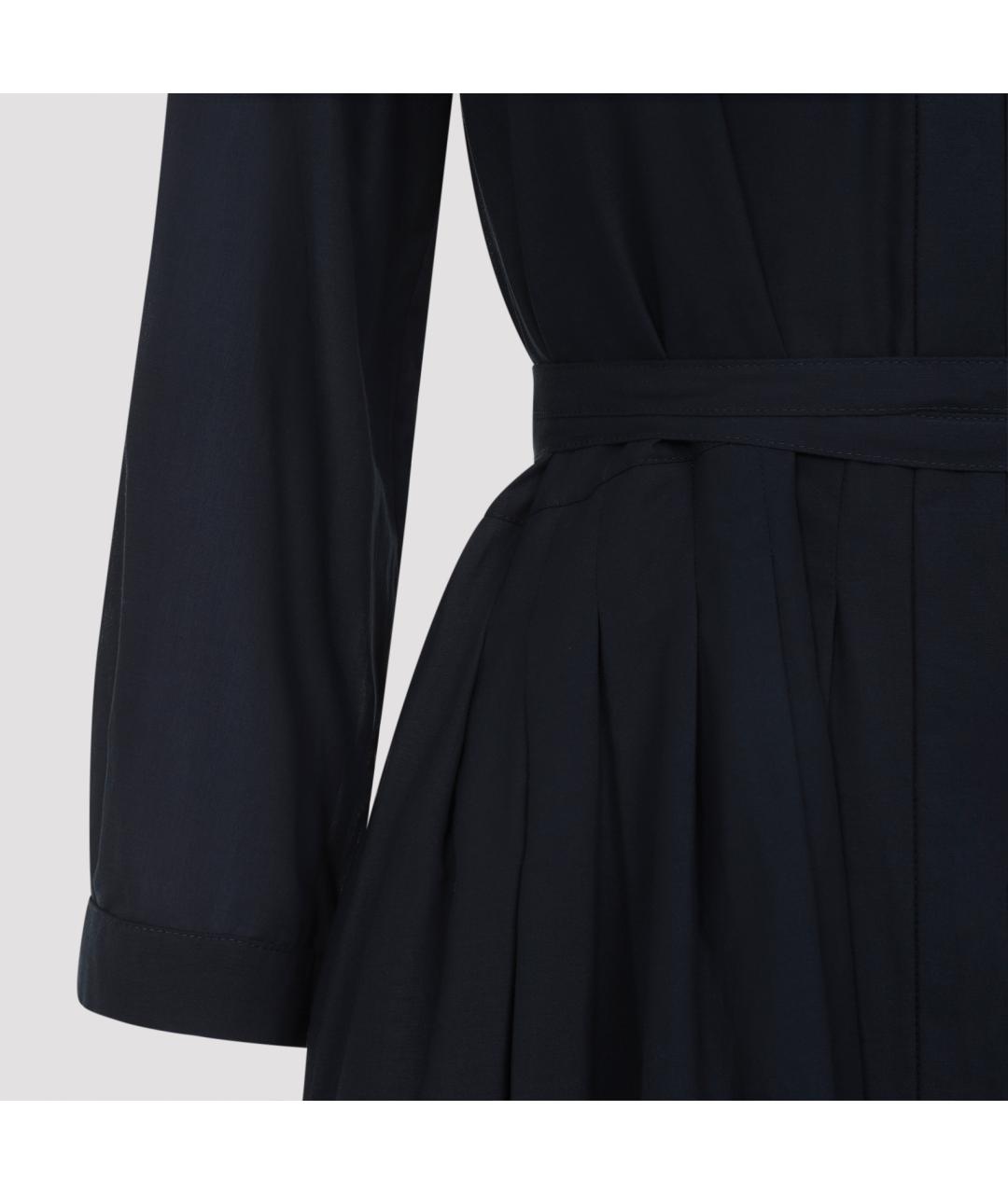 'S MAX MARA Темно-синее хлопковое платье, фото 4