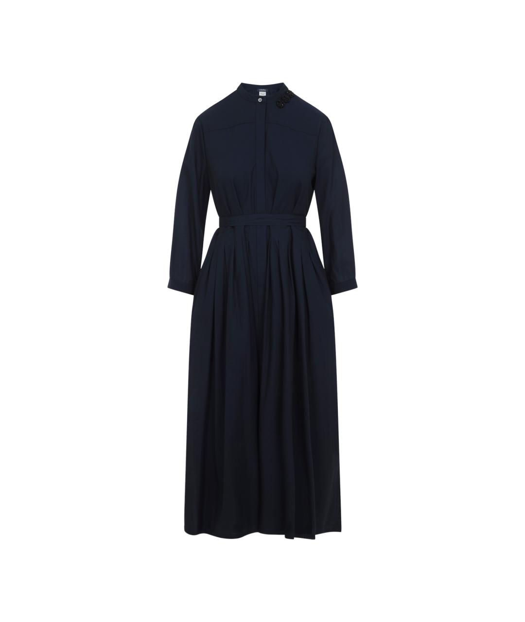 'S MAX MARA Темно-синее хлопковое платье, фото 1