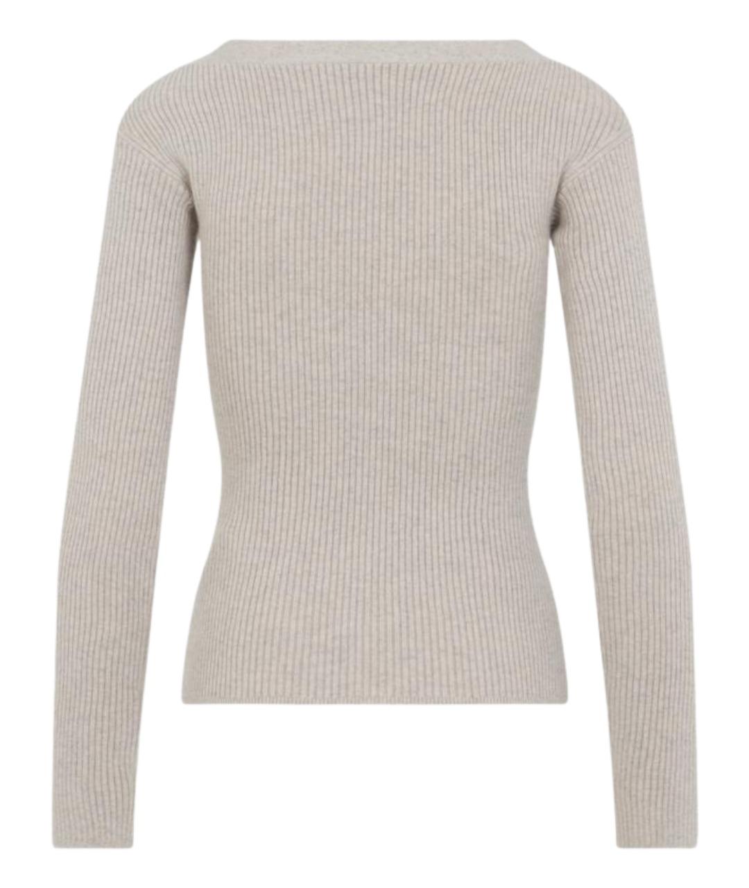 MAX MARA Бежевый шерстяной кардиган, фото 2