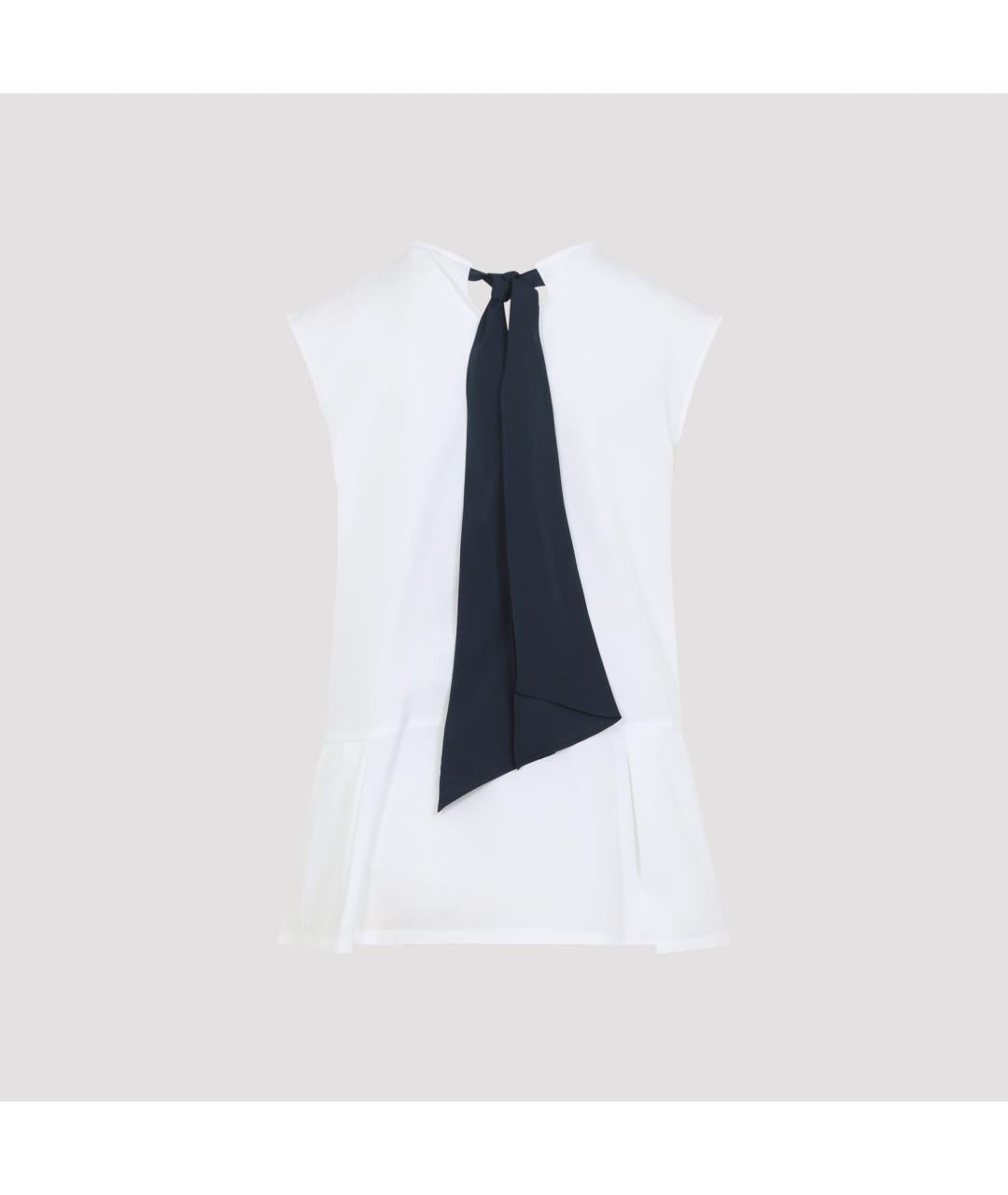 'S MAX MARA Белая хлопковая блузы, фото 3