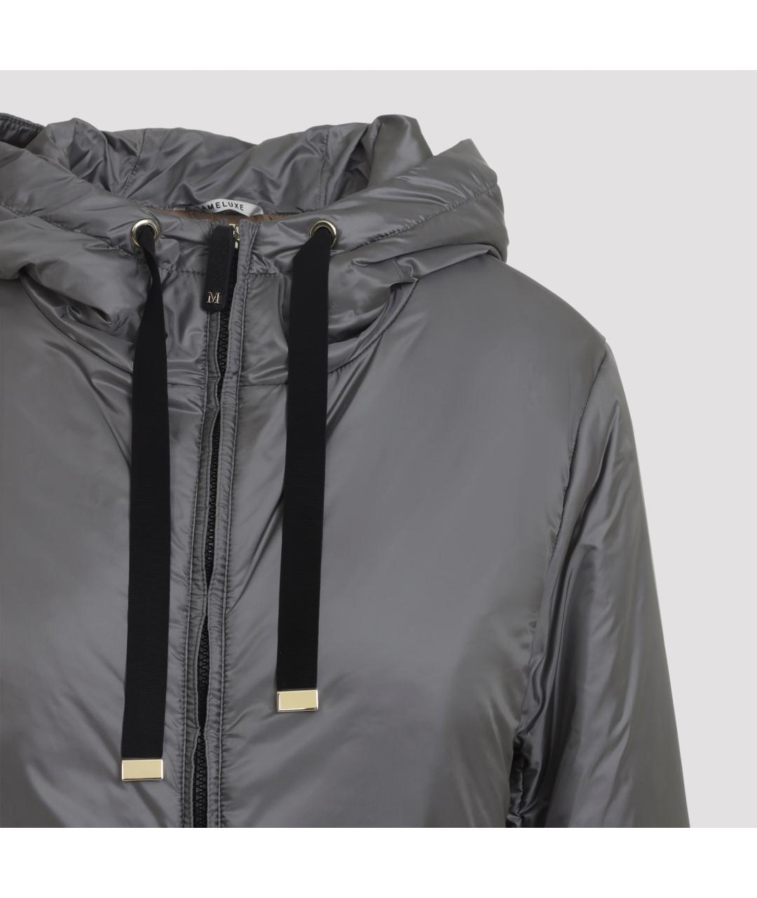 MAX MARA Серая полиэстеровая куртка, фото 3