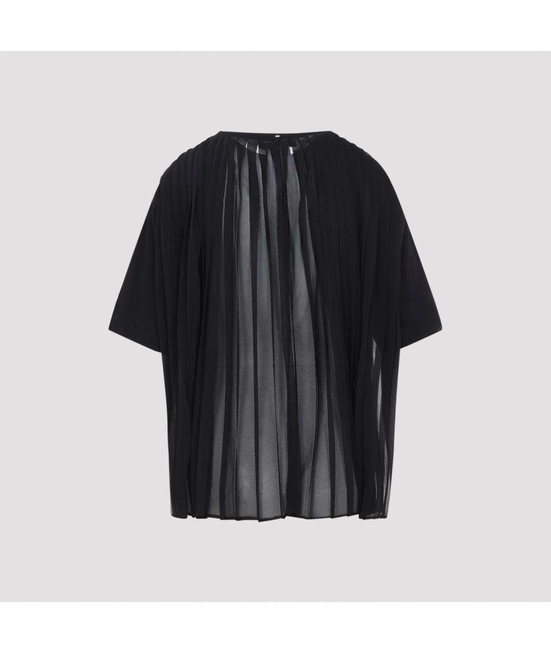 SPORTMAX Черная хлопковая футболка, фото 3