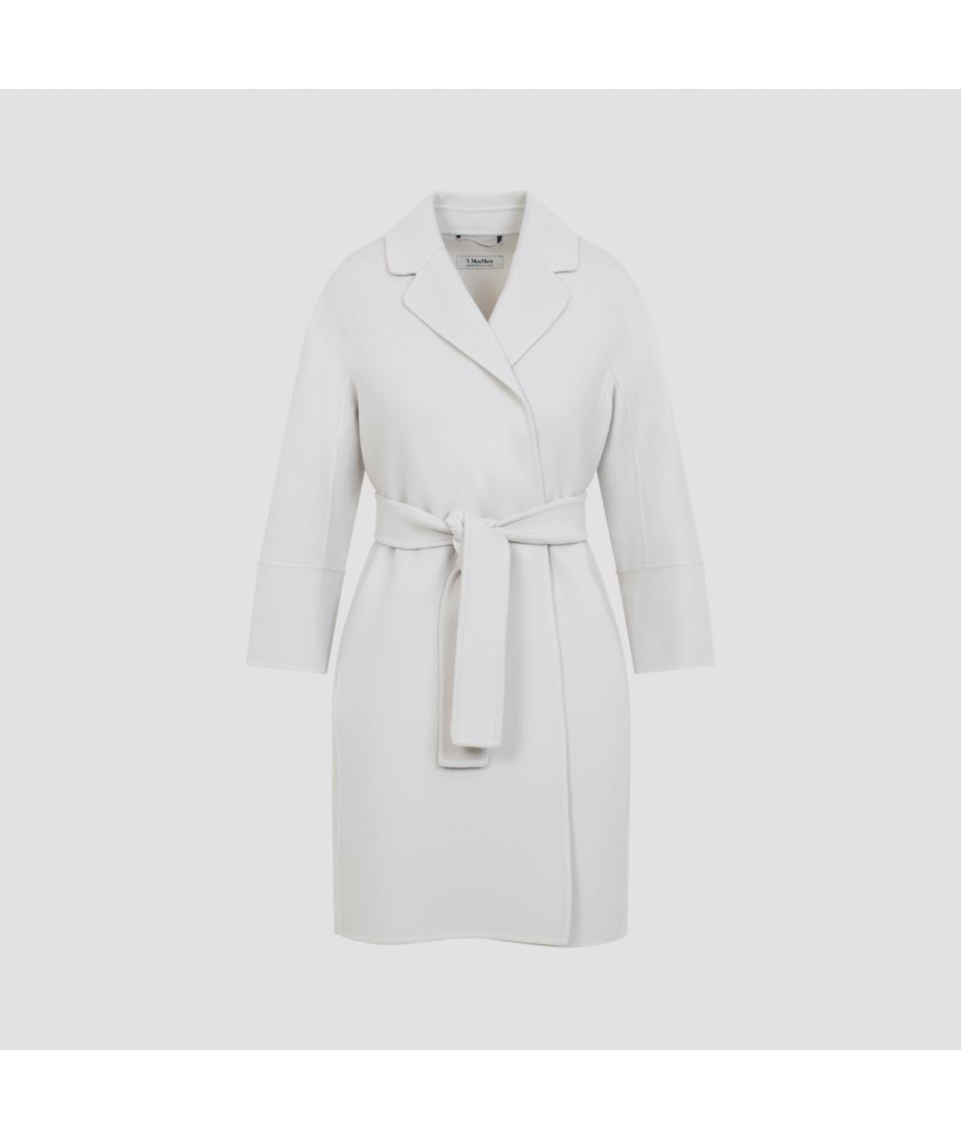 'S MAX MARA Белое шерстяное пальто, фото 2
