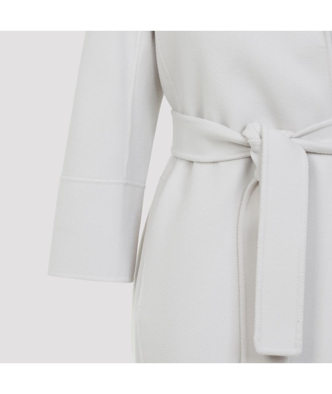 'S MAX MARA Белое шерстяное пальто, фото 4