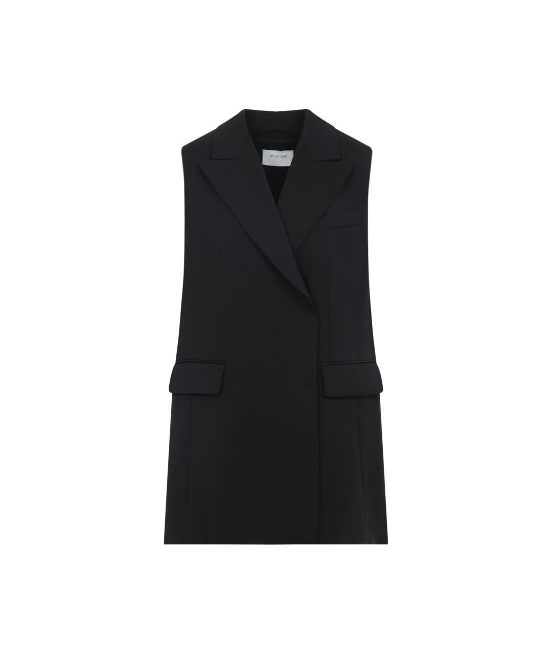 SPORTMAX Черный шерстяной жилет, фото 1