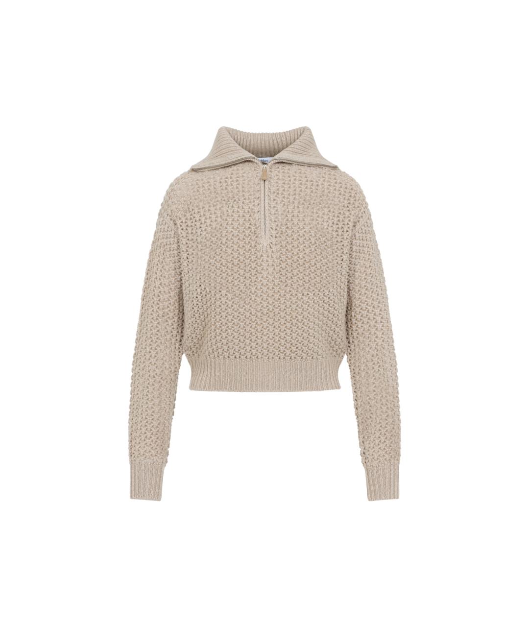 MAX MARA Бежевый шерстяной джемпер / свитер, фото 1