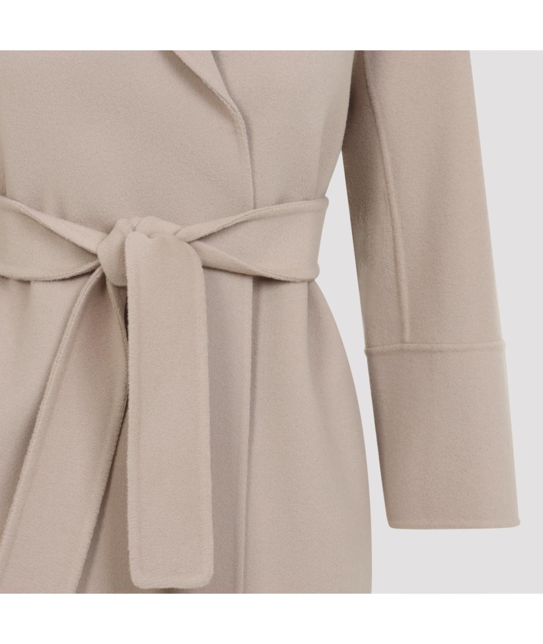 'S MAX MARA Бежевое шерстяное пальто, фото 4