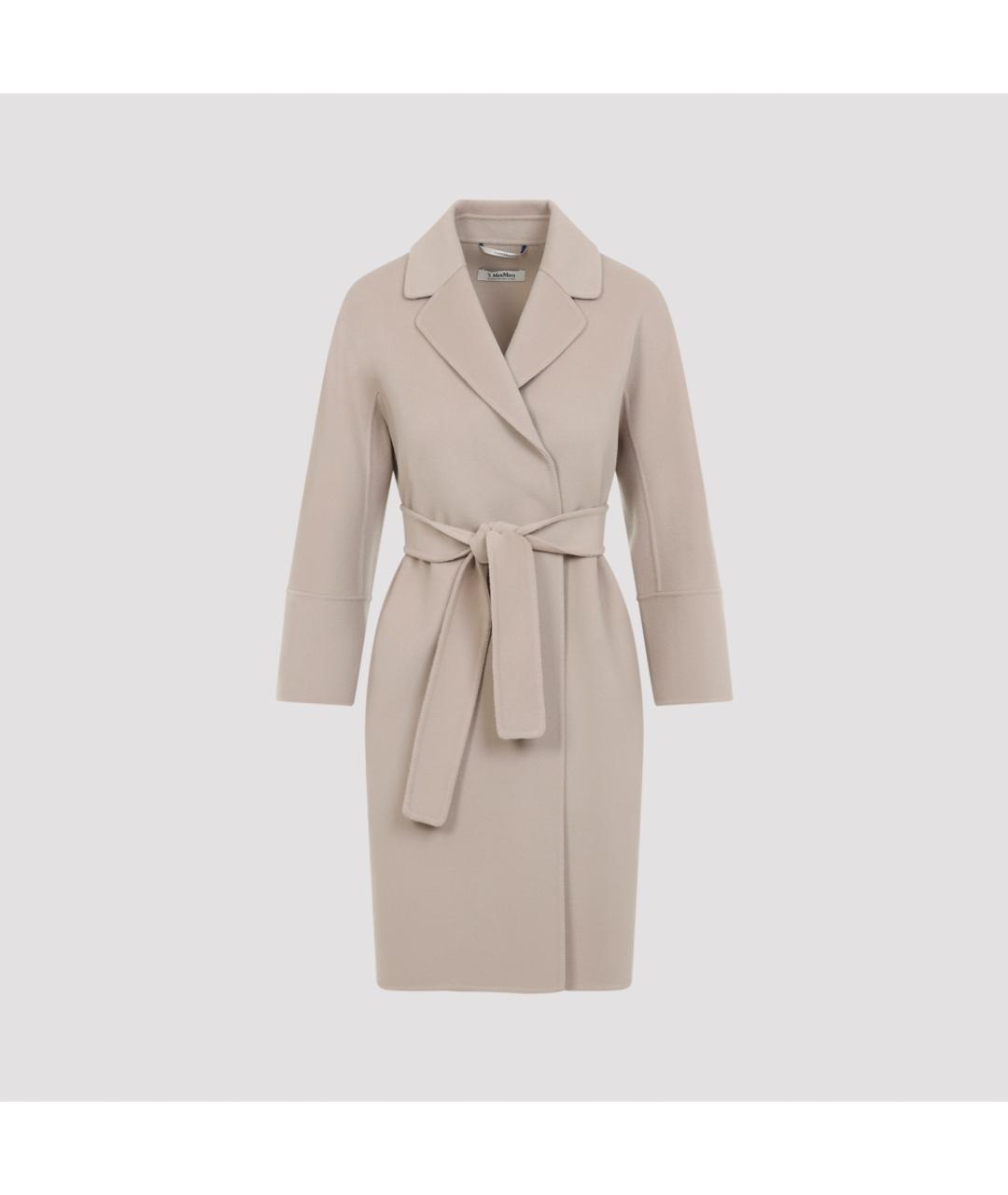 'S MAX MARA Бежевое шерстяное пальто, фото 2