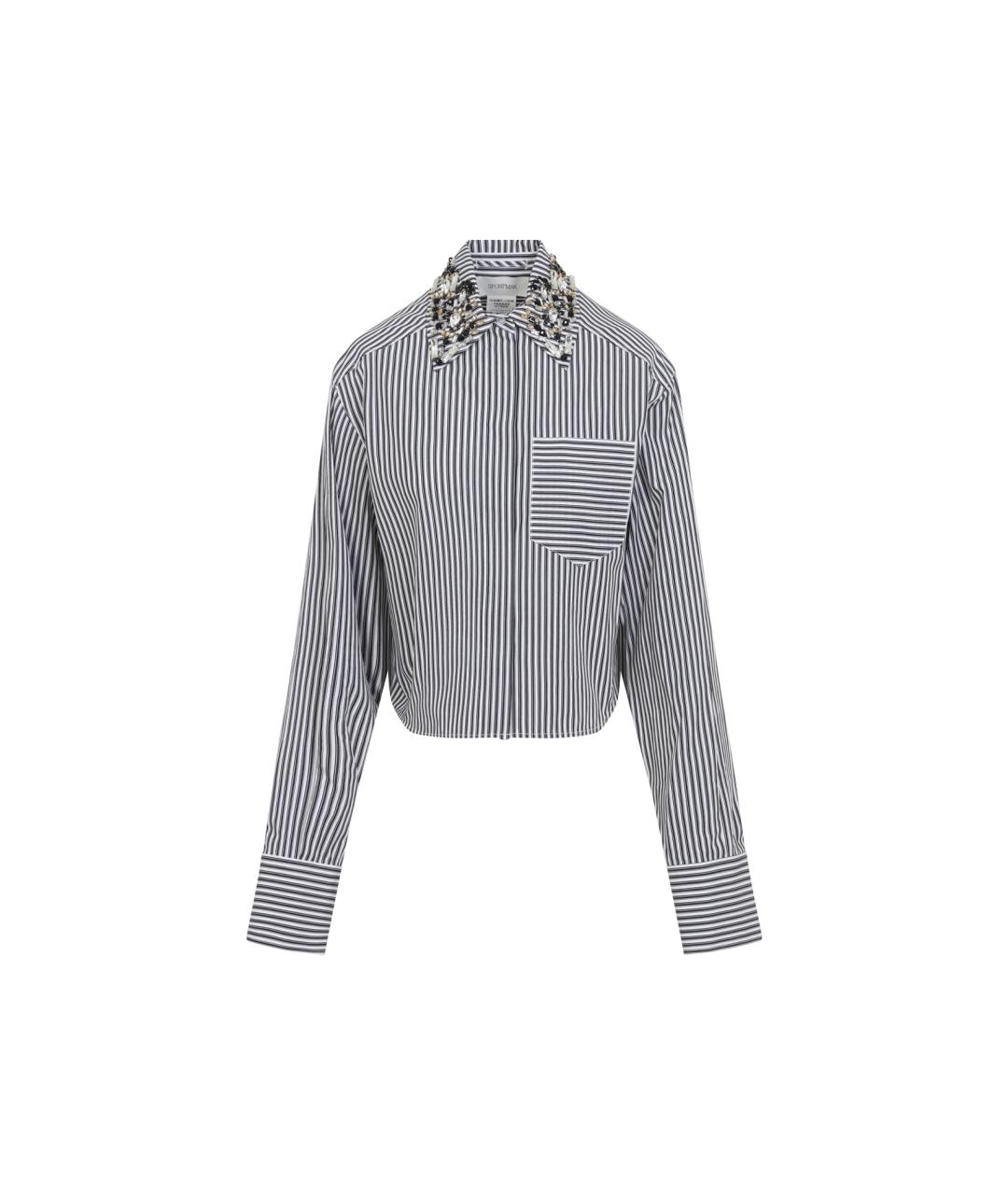 SPORTMAX Черная хлопковая рубашка, фото 1