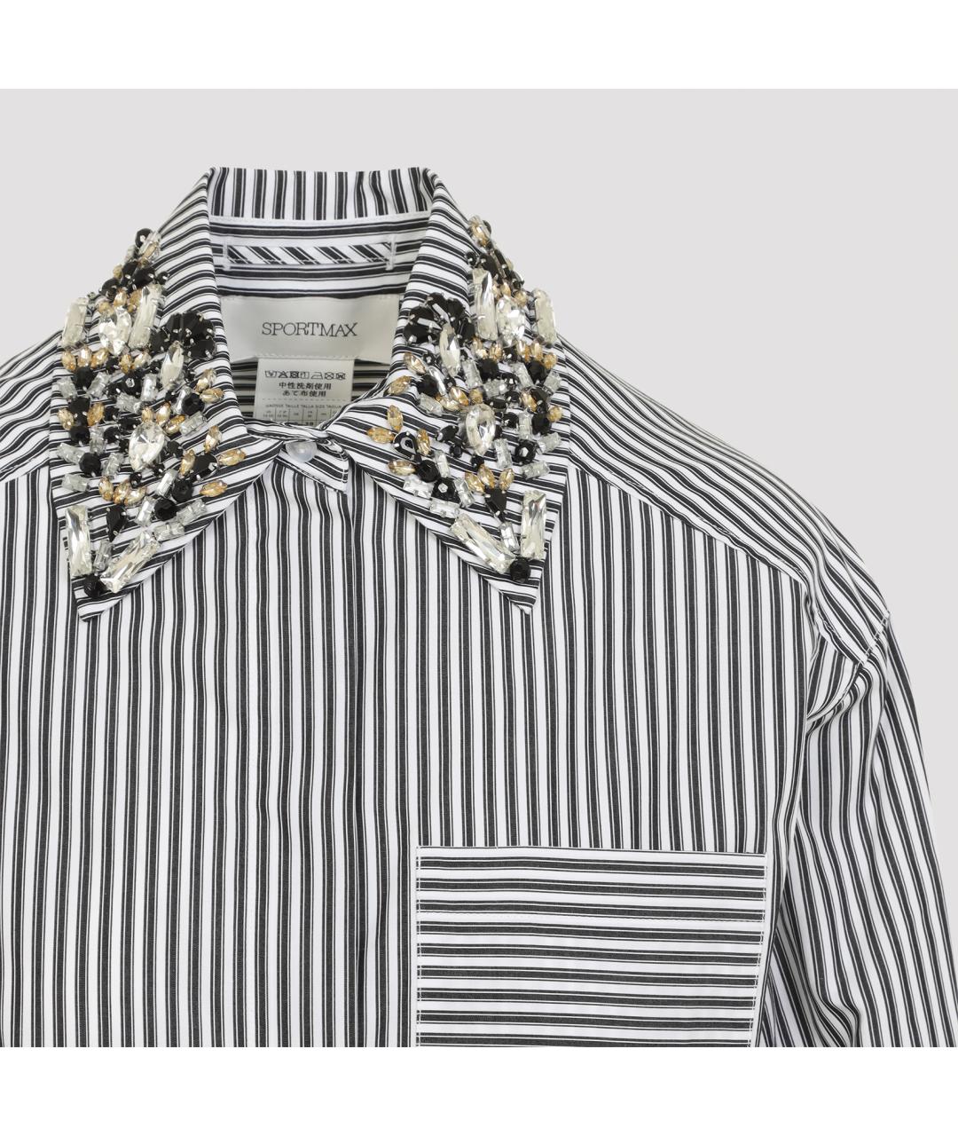 SPORTMAX Черная хлопковая рубашка, фото 4