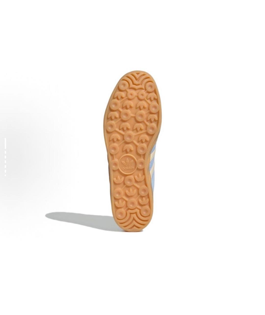 ADIDAS Голубые замшевые кроссовки, фото 4