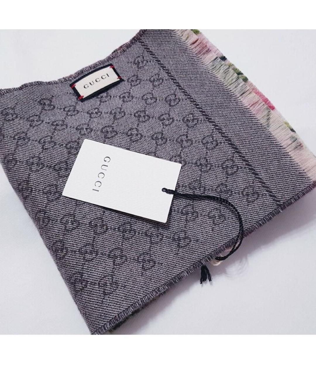 GUCCI Мульти шерстяной шарф, фото 5