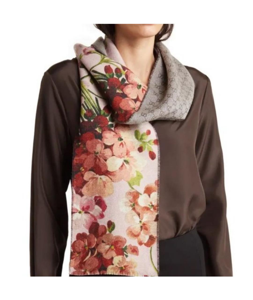 GUCCI Мульти шерстяной шарф, фото 7