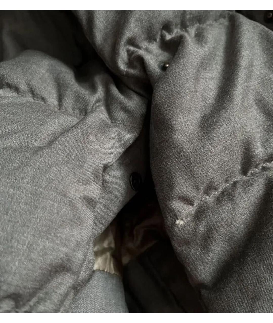 LORO PIANA Серый шерстяной пуховик, фото 6