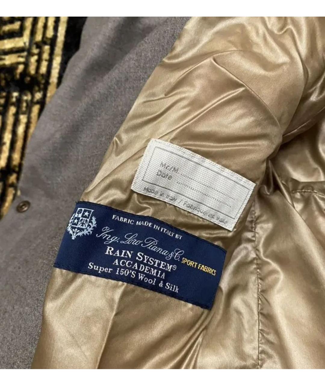 LORO PIANA Серый шерстяной пуховик, фото 4