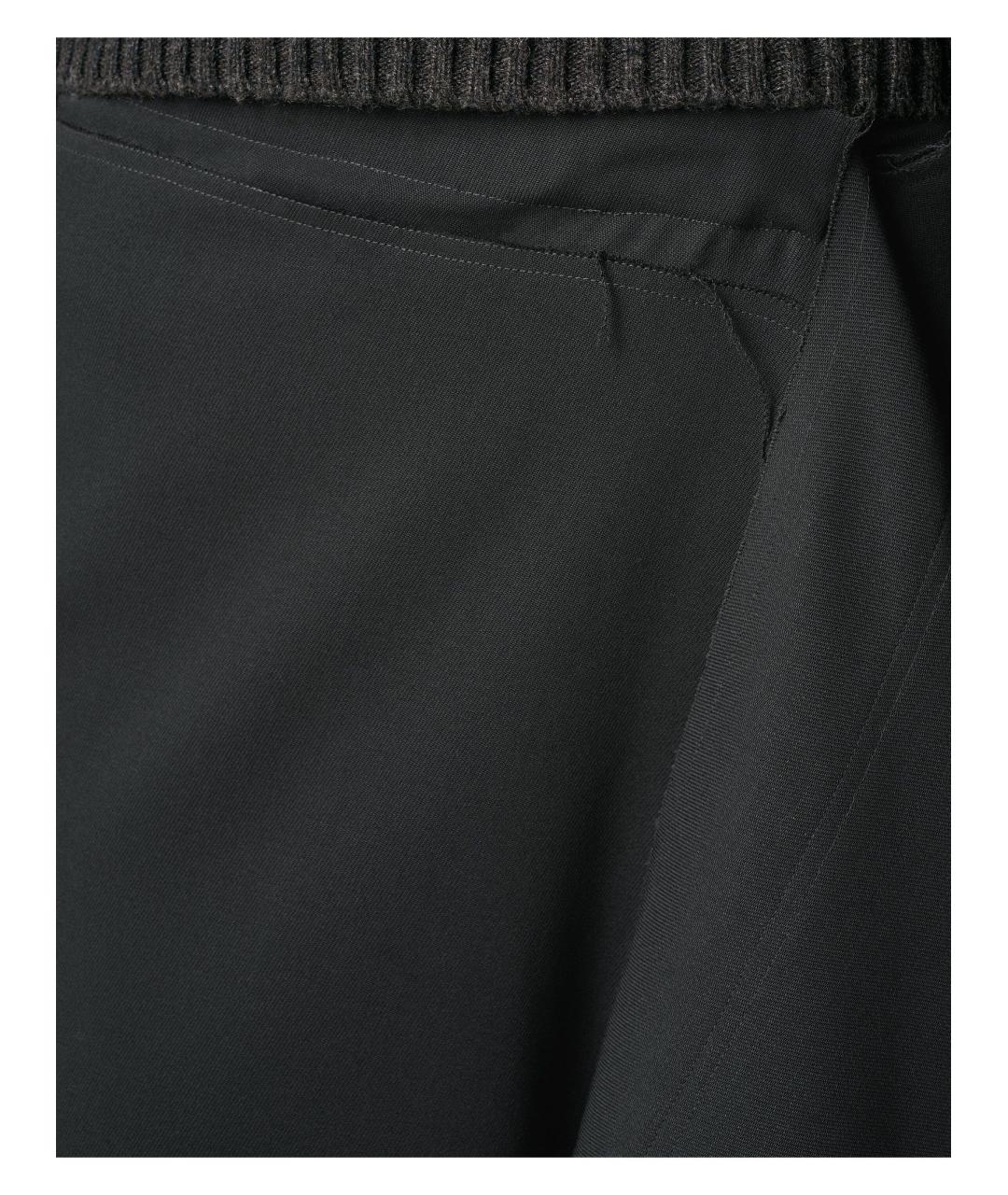 Ami Paris Черная шерстяная юбка миди, фото 4