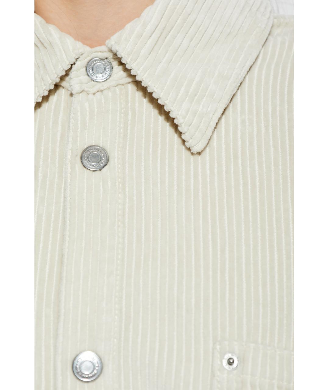 Ami Paris Бежевая хлопковая рубашка, фото 4