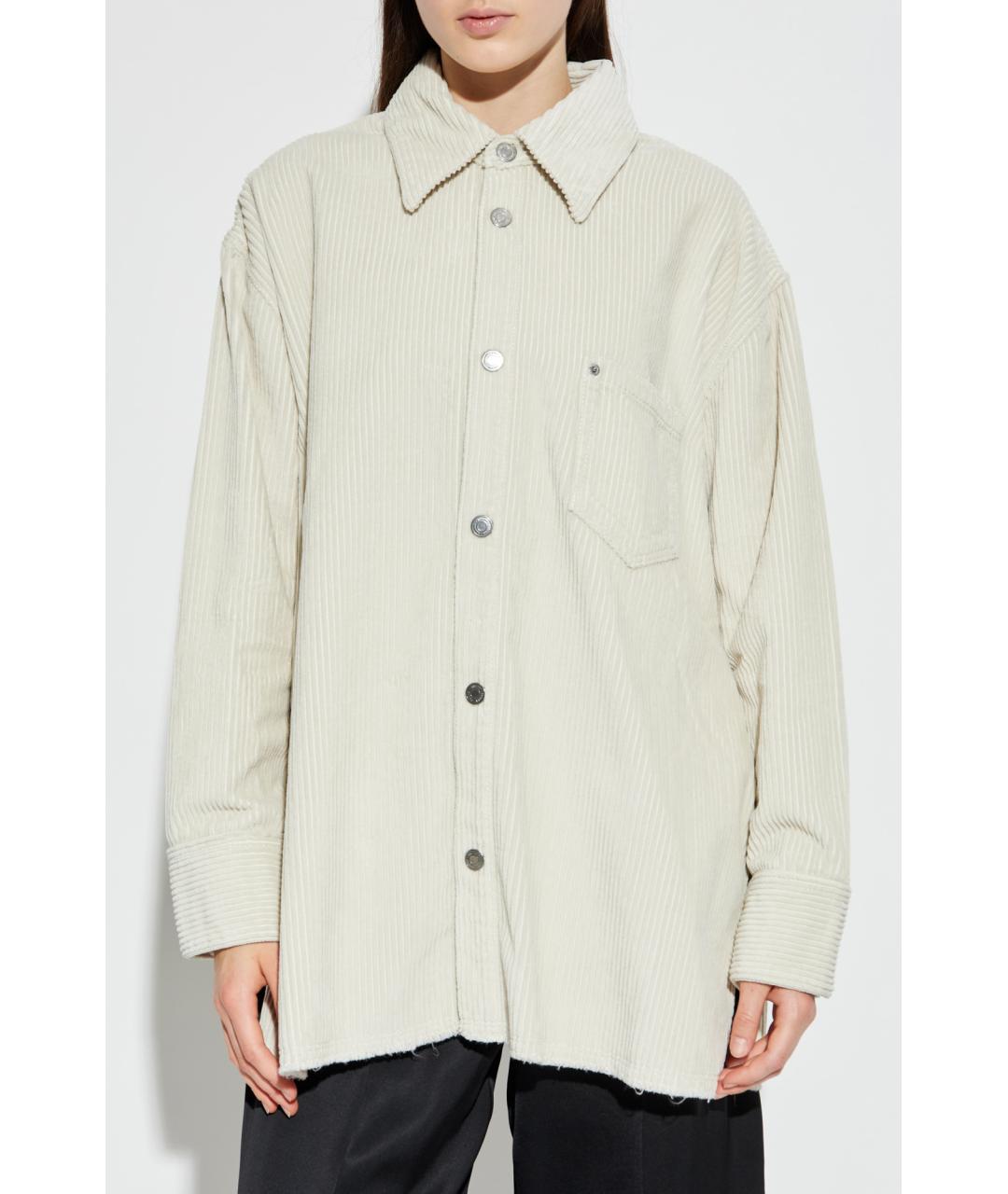 Ami Paris Бежевая хлопковая рубашка, фото 2