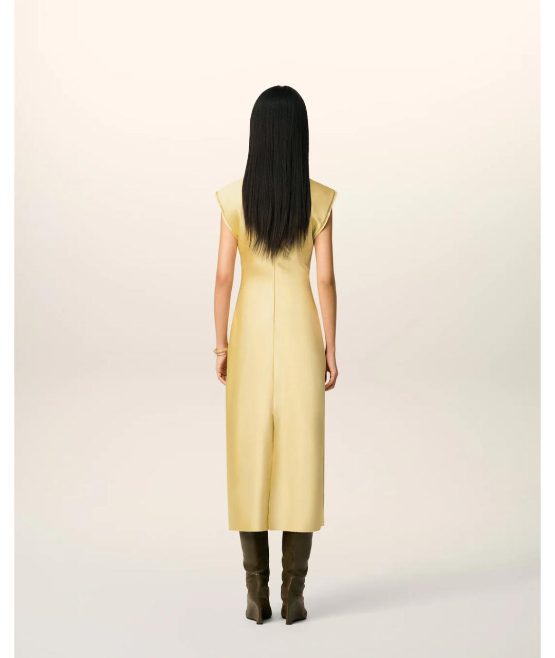 Ami Paris Желтое полиэстеровое повседневное платье, фото 3