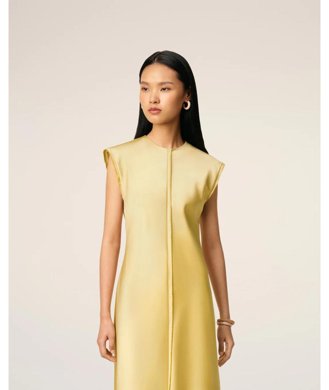 Ami Paris Желтое полиэстеровое повседневное платье, фото 4