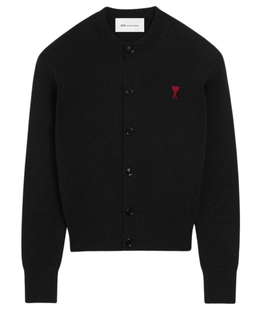 Ami Paris Черный шерстяной кардиган, фото 1