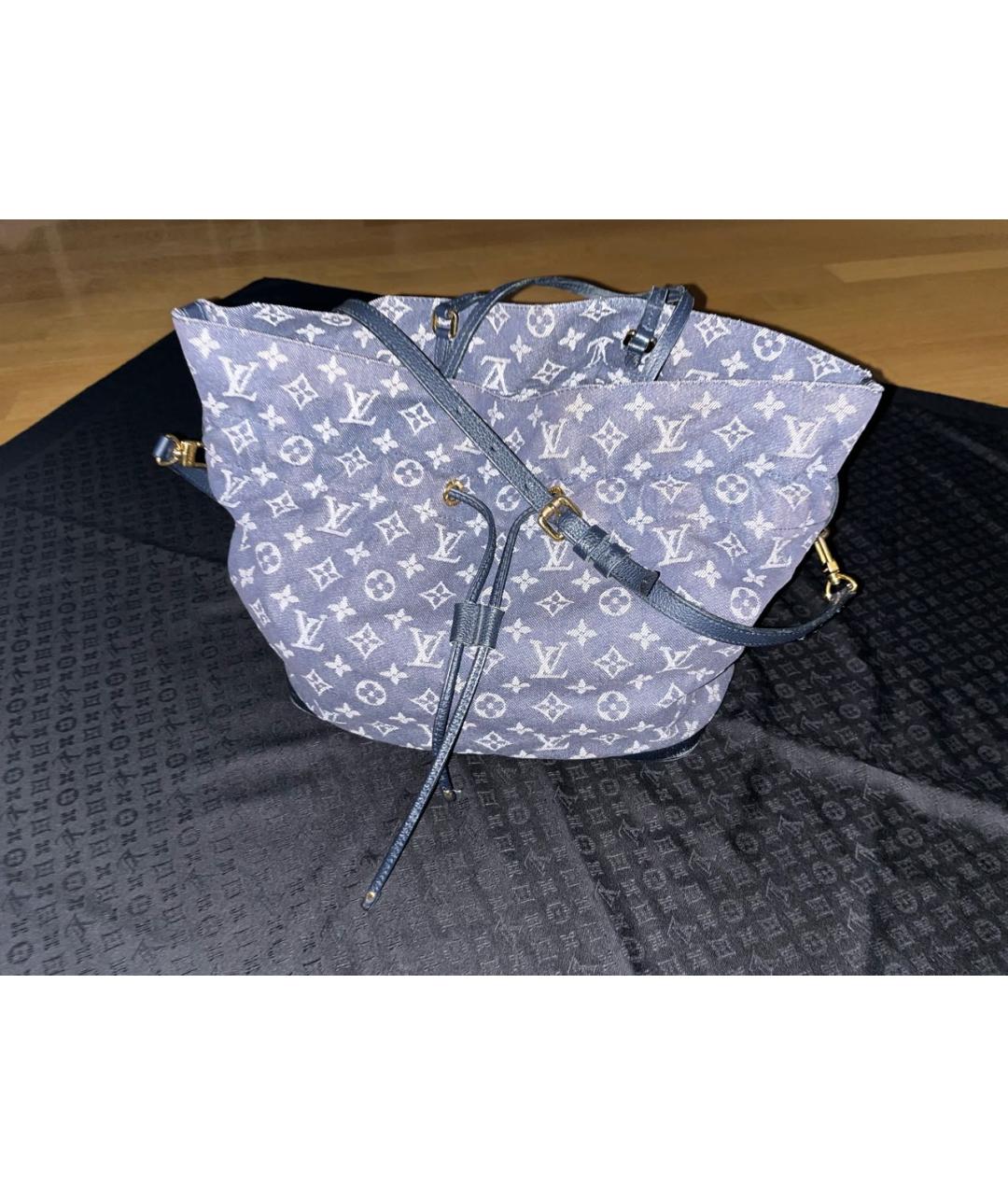 LOUIS VUITTON Темно-синяя деним сумка через плечо, фото 5