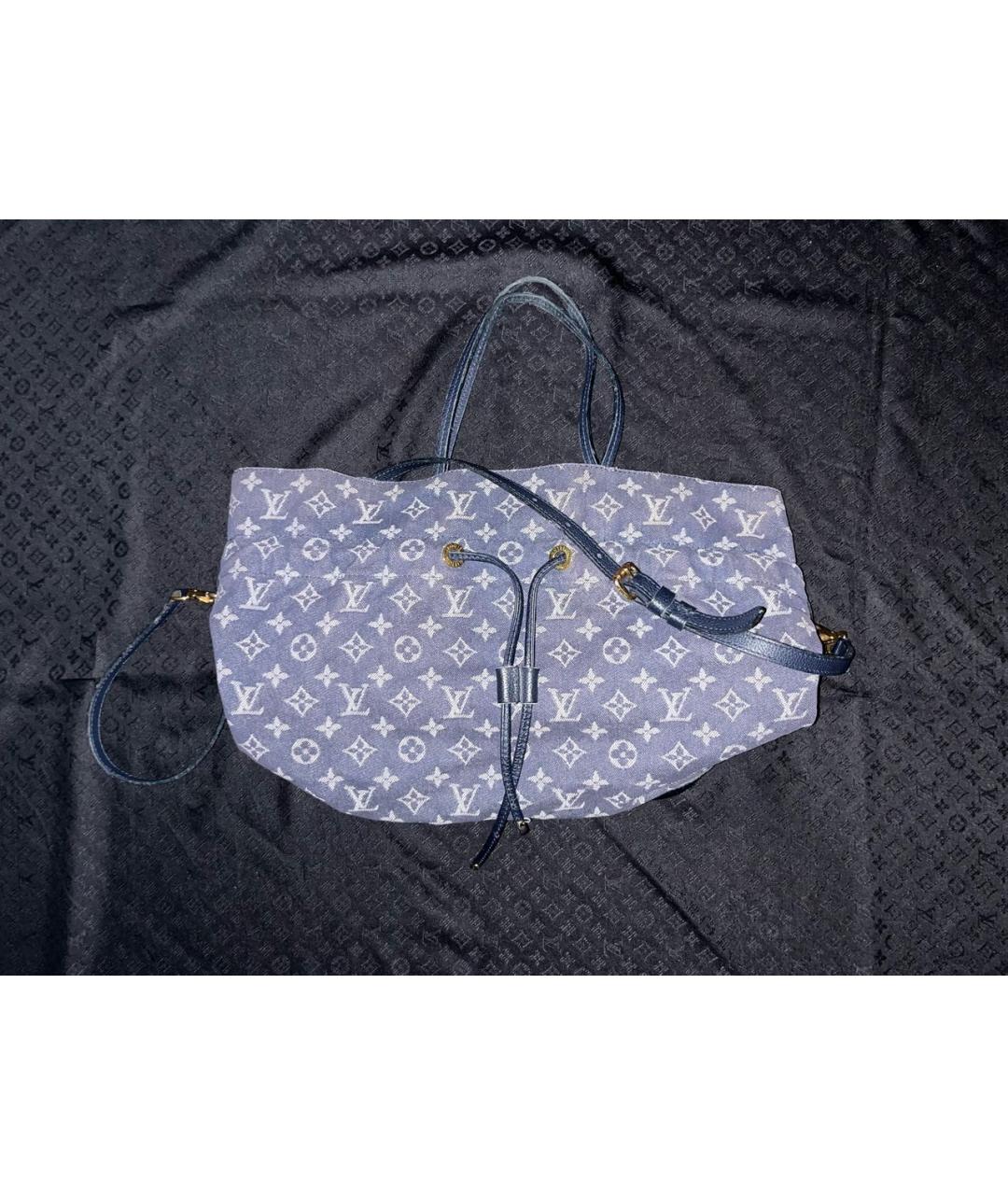 LOUIS VUITTON Темно-синяя деним сумка через плечо, фото 3