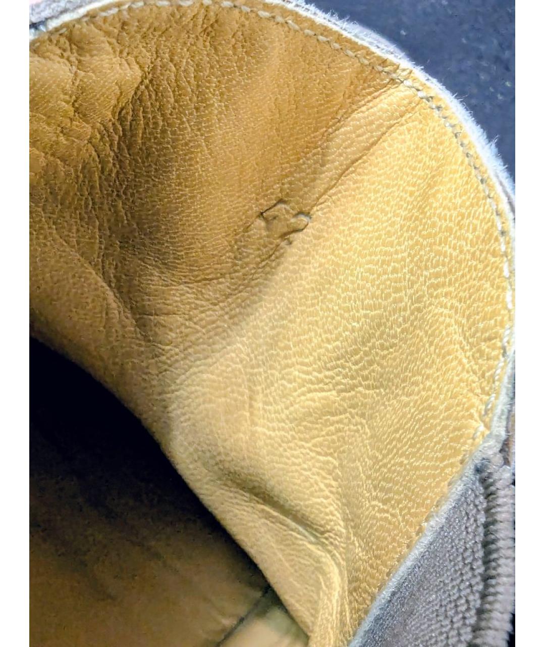 HERMES Серые замшевые высокие ботинки, фото 6