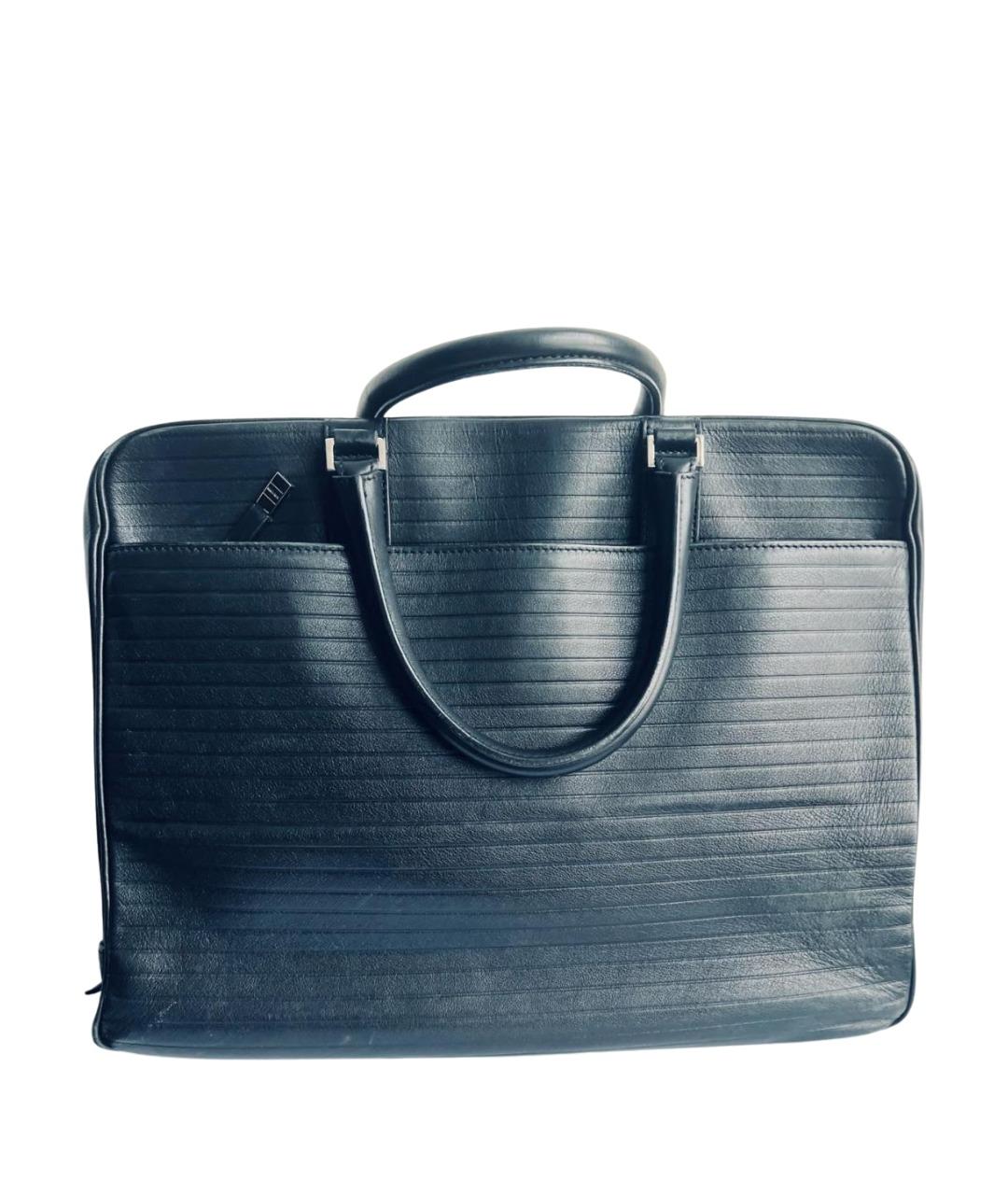 CHRISTIAN DIOR Черный кожаный портфель, фото 1