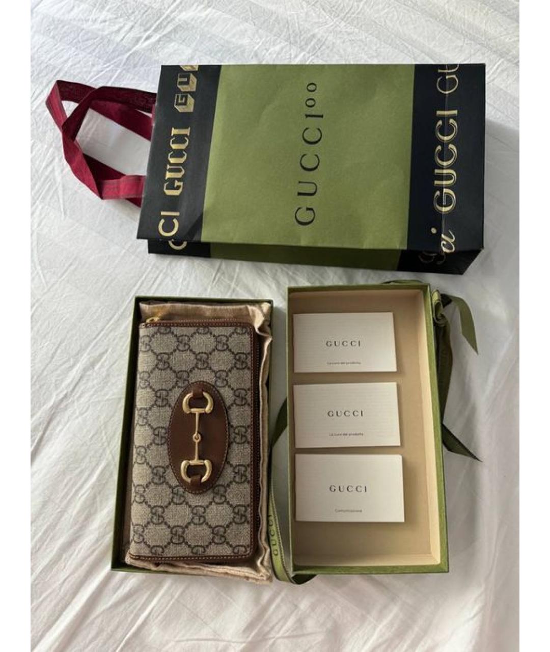 GUCCI Горчичный кошелек, фото 2