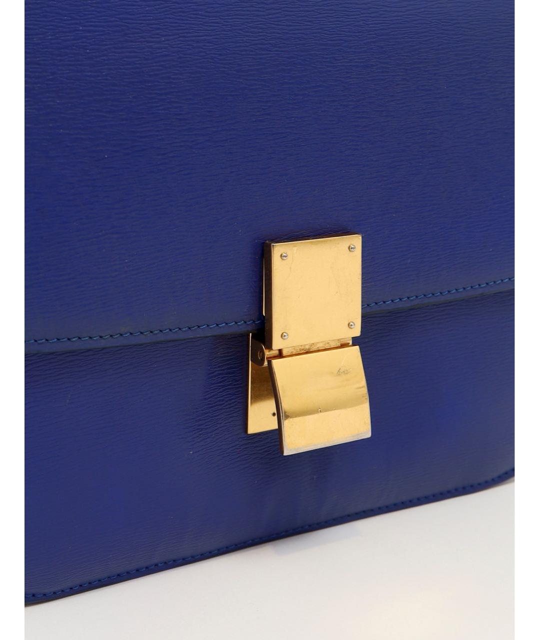 CELINE Синяя кожаная сумка через плечо, фото 6