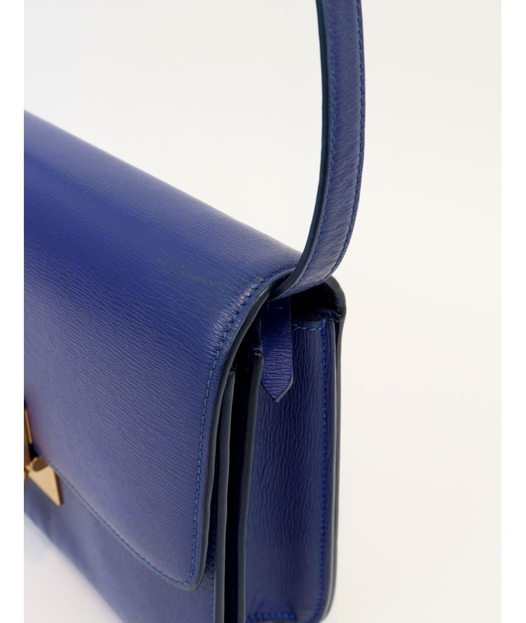 CELINE Синяя кожаная сумка через плечо, фото 8