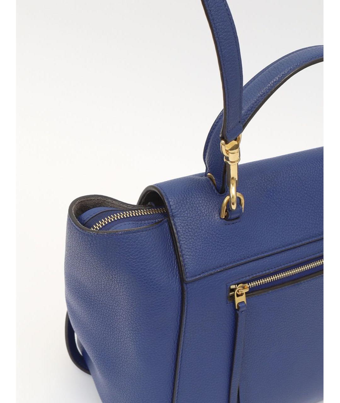 CELINE Темно-синяя кожаная сумка через плечо, фото 7