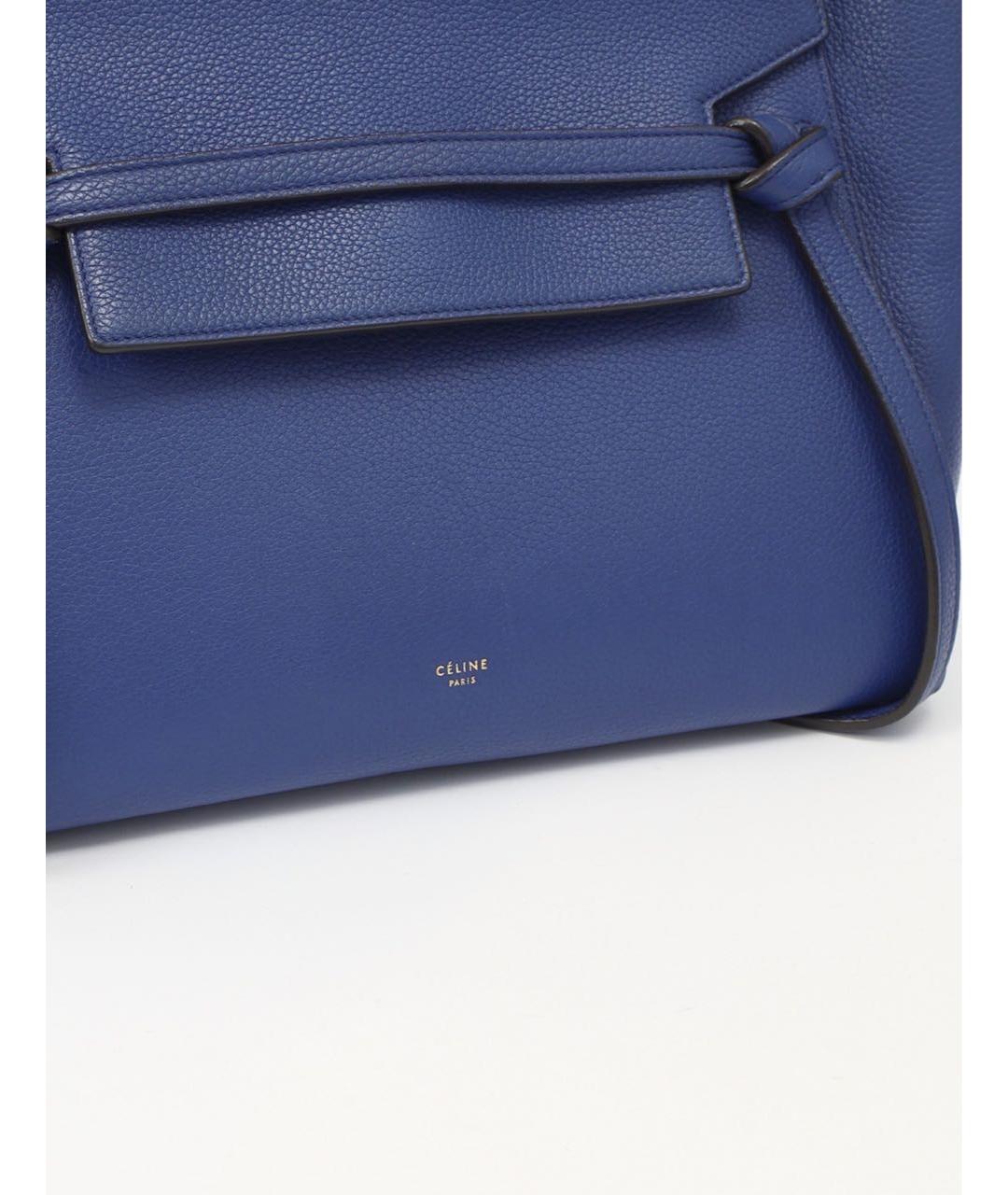 CELINE Темно-синяя кожаная сумка через плечо, фото 6