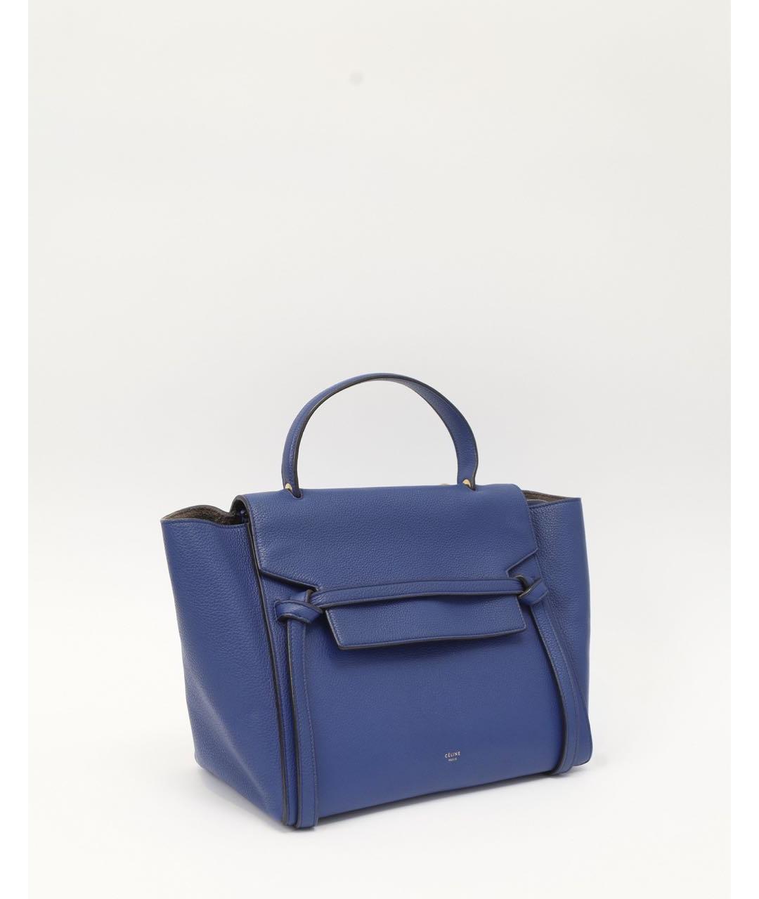 CELINE Темно-синяя кожаная сумка через плечо, фото 3