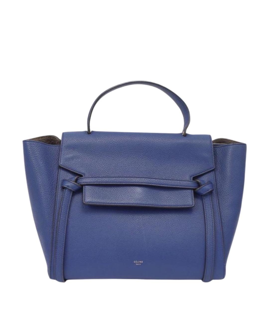 CELINE Темно-синяя кожаная сумка через плечо, фото 1