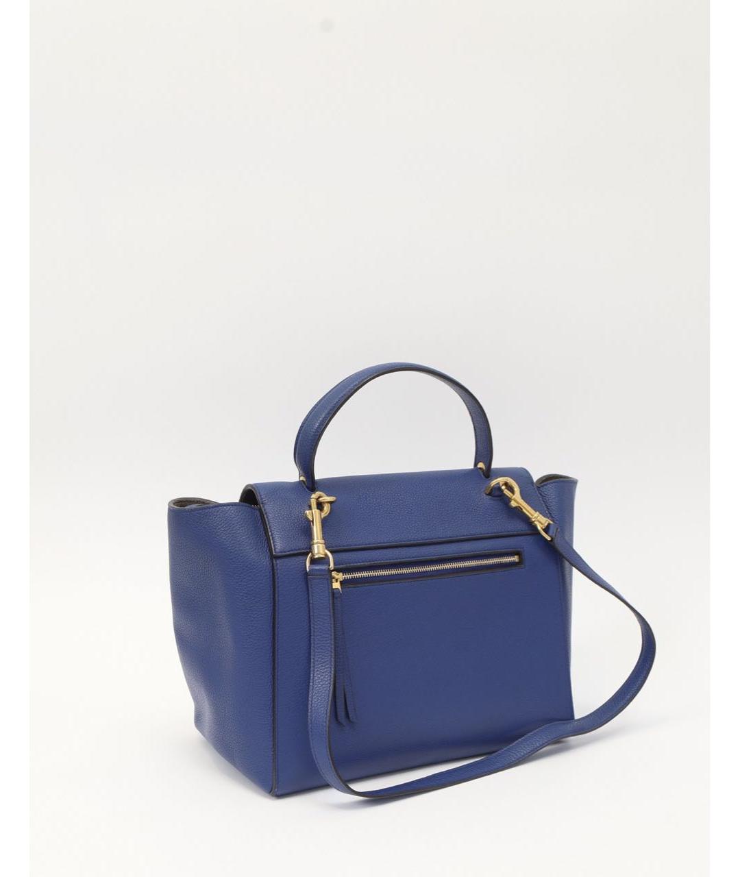 CELINE Темно-синяя кожаная сумка через плечо, фото 4